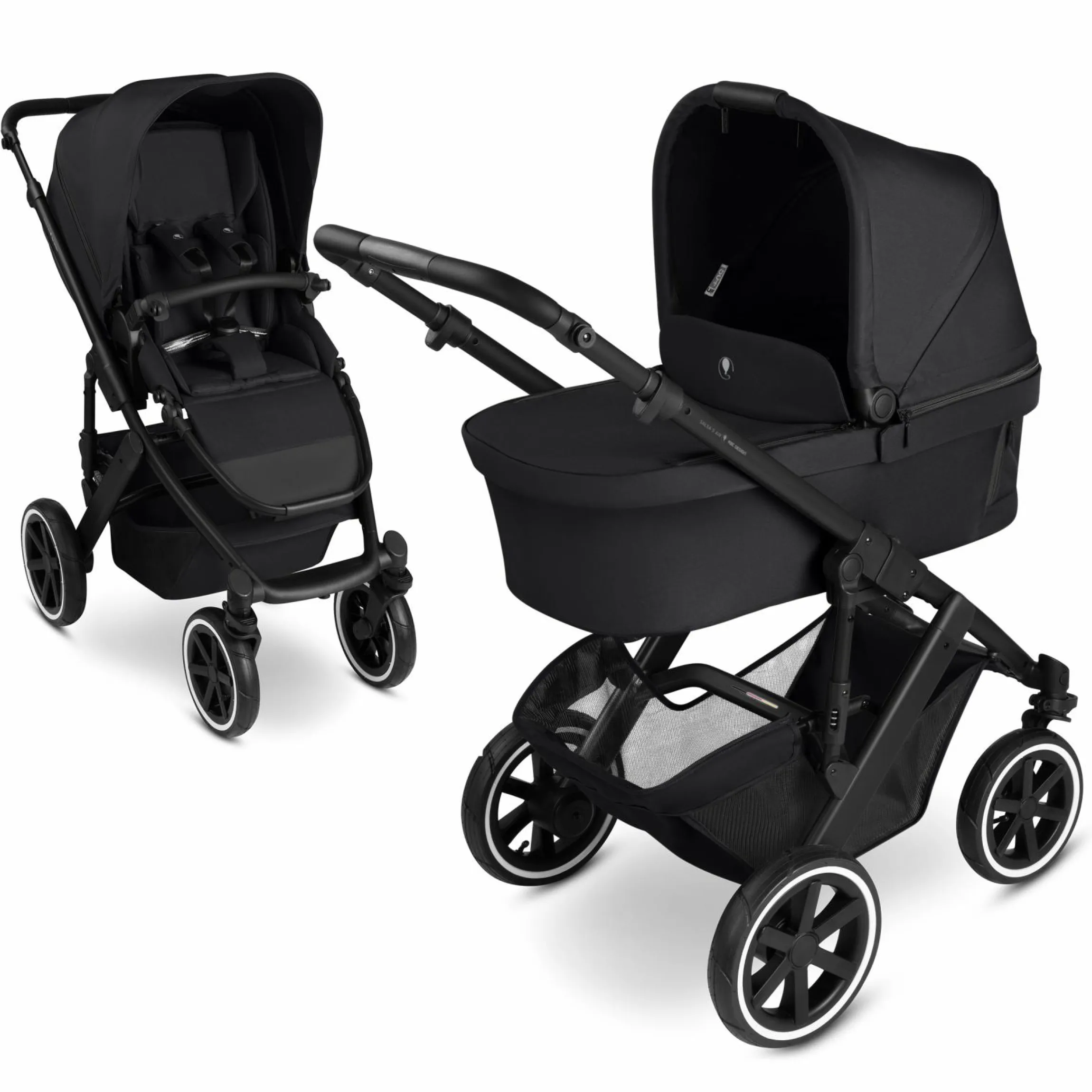 Kombi-Kinderwagen Salsa 5 Air inkl. Babywanne & Sportsitz - Pure - Coal - Kollektion 2025