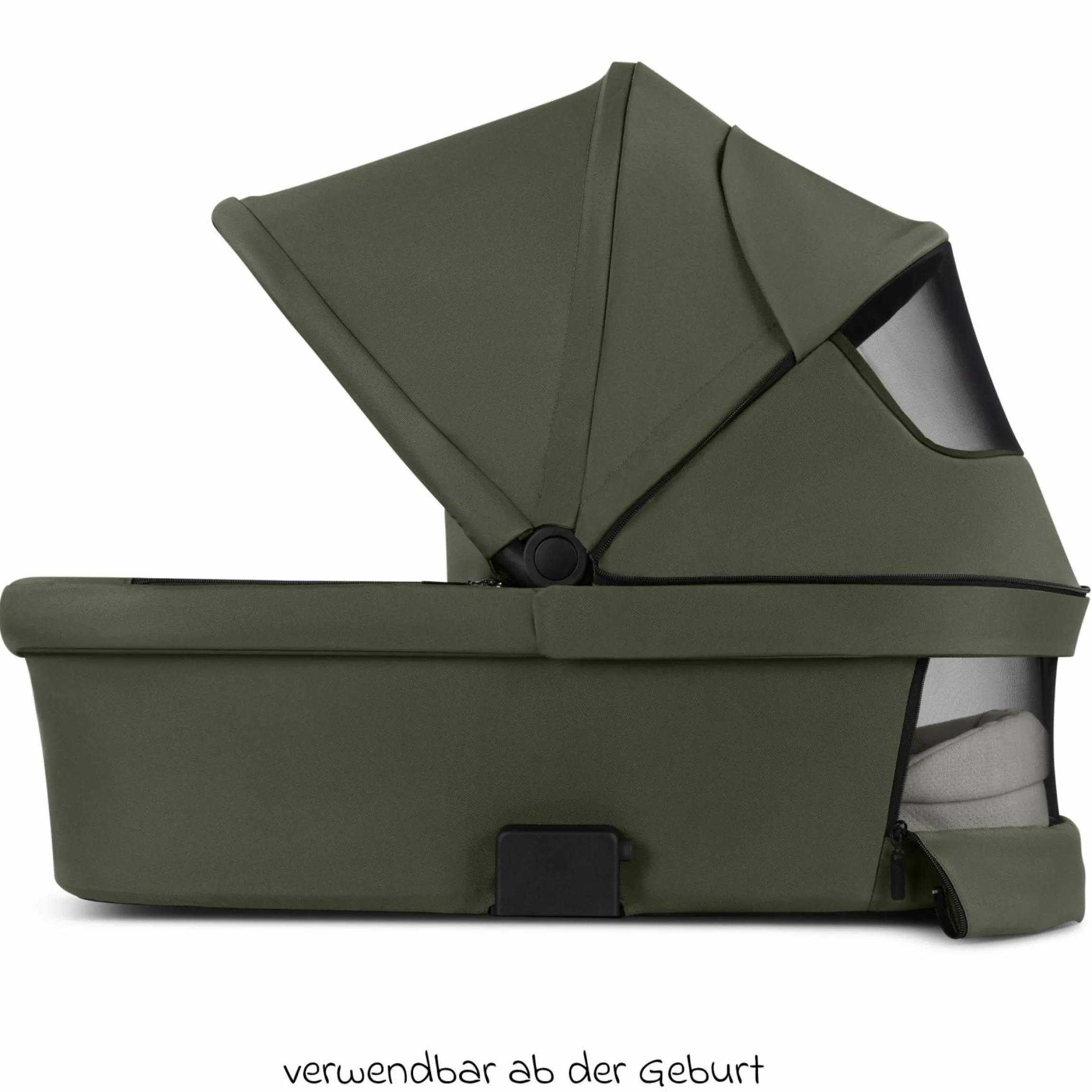 Kombi-Kinderwagen Salsa 5 Run - inkl. Babywanne, Sportsitz, Wickeltasche, Regenschutz, Becherhalter & Sonnenschirm - Pure - Avocado