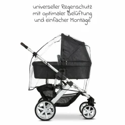 Kombi-Kinderwagen Salsa 5 Run - inkl. Babywanne, Sportsitz, Wickeltasche, Regenschutz, Becherhalter & Sonnenschirm - Pure - Avocado
