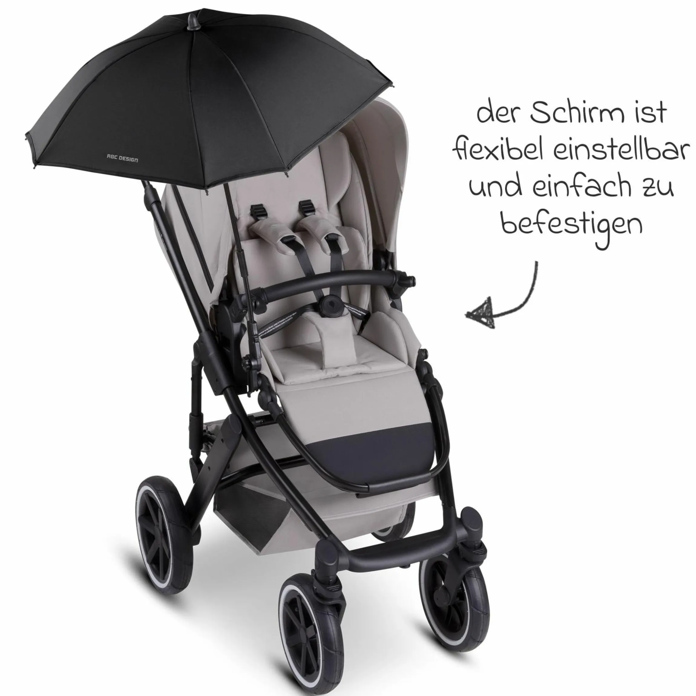 Kombi-Kinderwagen Salsa 5 Run - inkl. Babywanne, Sportsitz, Wickeltasche, Regenschutz, Becherhalter & Sonnenschirm - Umbra