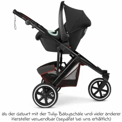 Kombi-Kinderwagen Salsa 5 Run - inkl. Babywanne, Sportsitz, Sportzulassung, Luftbereifung, Sitzeinlage & Handbremse inkl. XXL-Zubehörpaket - Umbra - Kollektion 2025