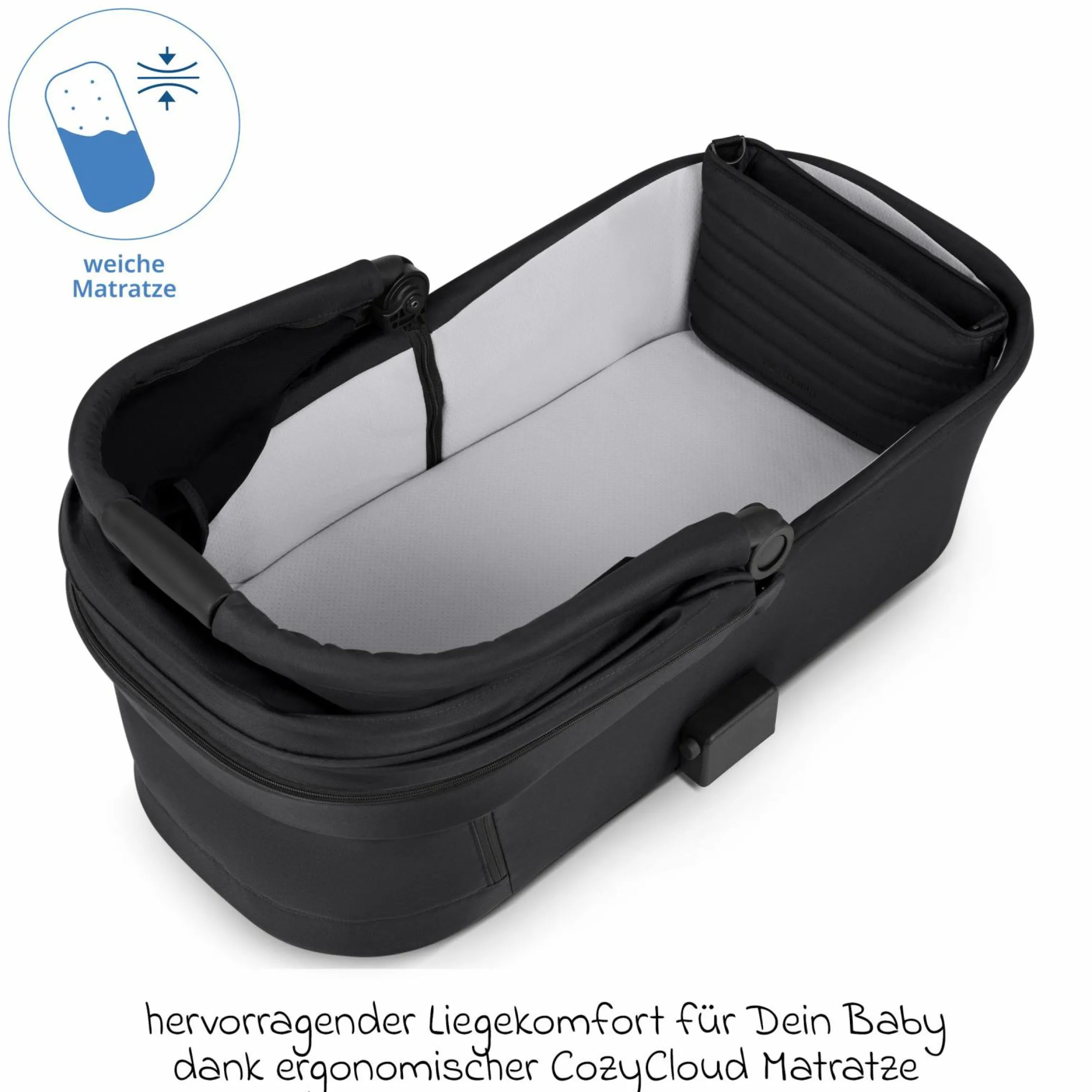 Kombi-Kinderwagen Samba 2 inkl. Babywanne & Sportsitz mit XXL-Zubehörpaket - Pure - Coal - Kollektion 2025