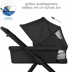 Kombi-Kinderwagen Samba 2 inkl. Babywanne & Sportsitz mit XXL-Zubehörpaket - Pure - Coal - Kollektion 2025