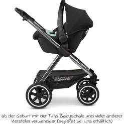 Kombi-Kinderwagen Samba 2 inkl. Babywanne & Sportsitz mit XXL-Zubehörpaket - Almond - Kollektion 2025