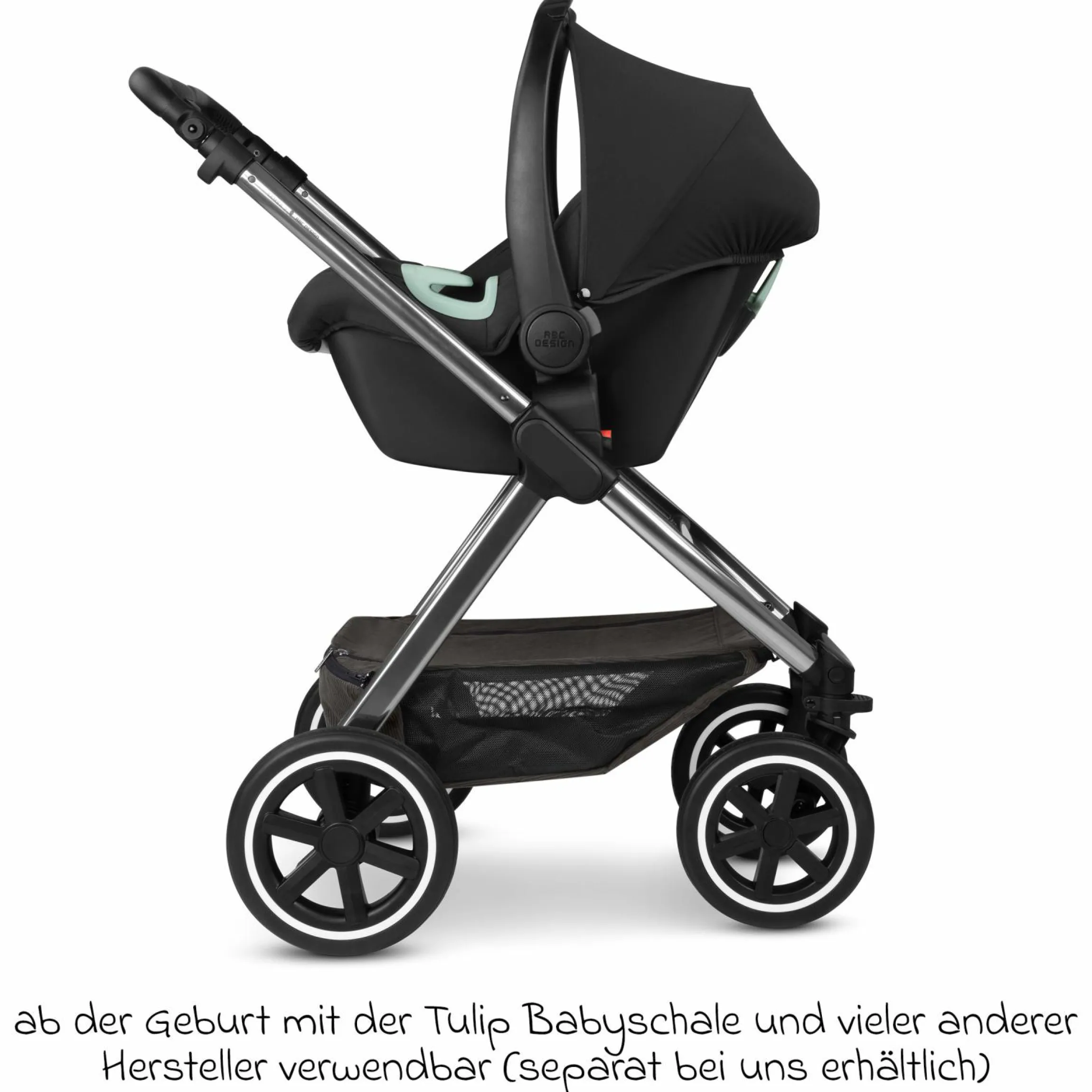 Kombi-Kinderwagen Samba 2 inkl. Babywanne & Sportsitz mit XXL-Zubehörpaket - Almond - Kollektion 2025