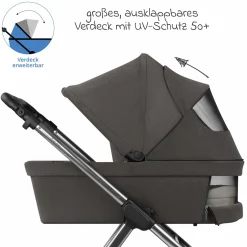 Kombi-Kinderwagen Samba 2 inkl. Babywanne & Sportsitz mit XXL-Zubehörpaket - Almond - Kollektion 2025