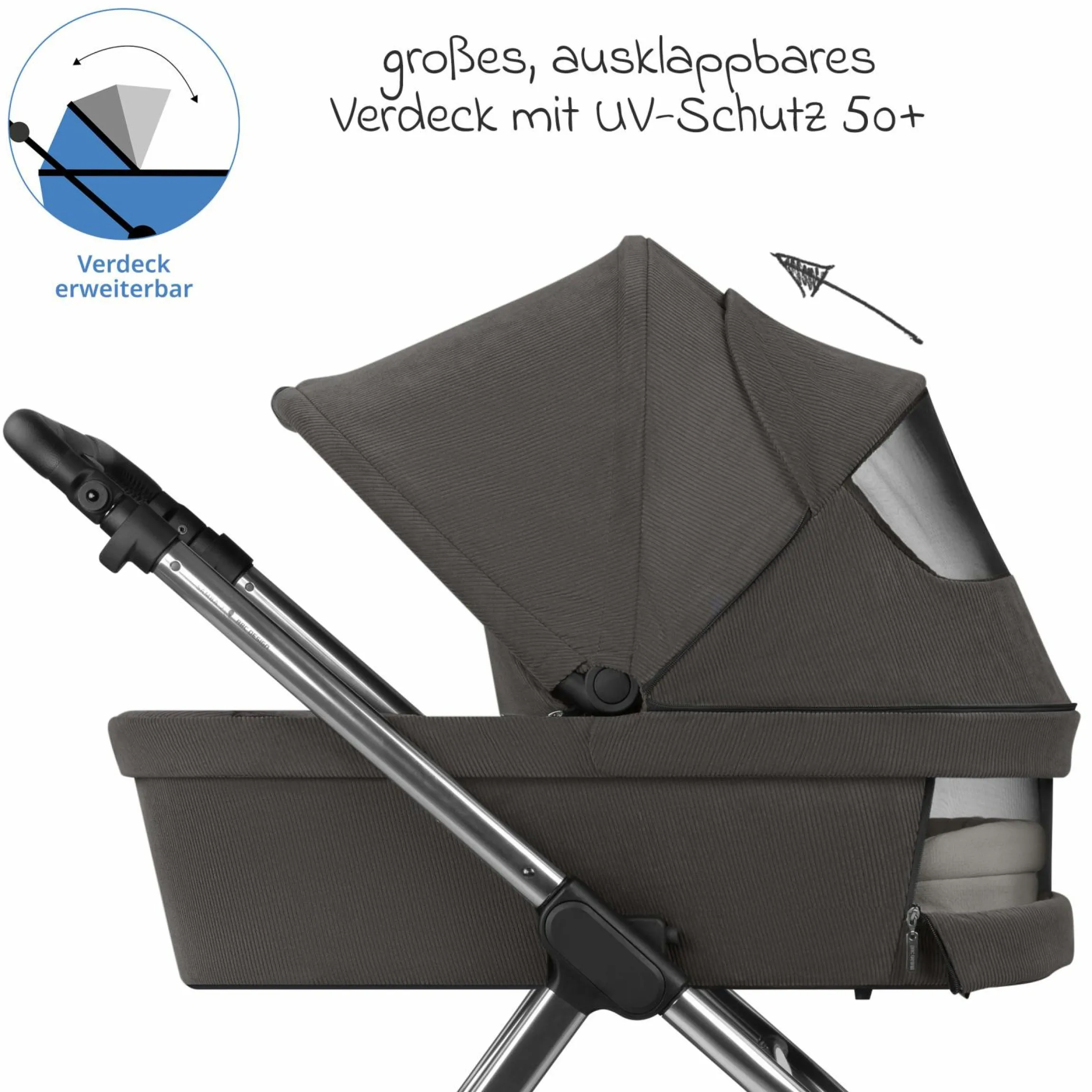Kombi-Kinderwagen Samba 2 inkl. Babywanne & Sportsitz mit XXL-Zubehörpaket - Almond - Kollektion 2025
