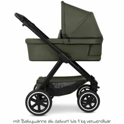 Kombi-Kinderwagen Samba 2 inkl. Babywanne & Sportsitz mit XXL-Zubehörpaket - Pure - Avocado - Kollektion 2025
