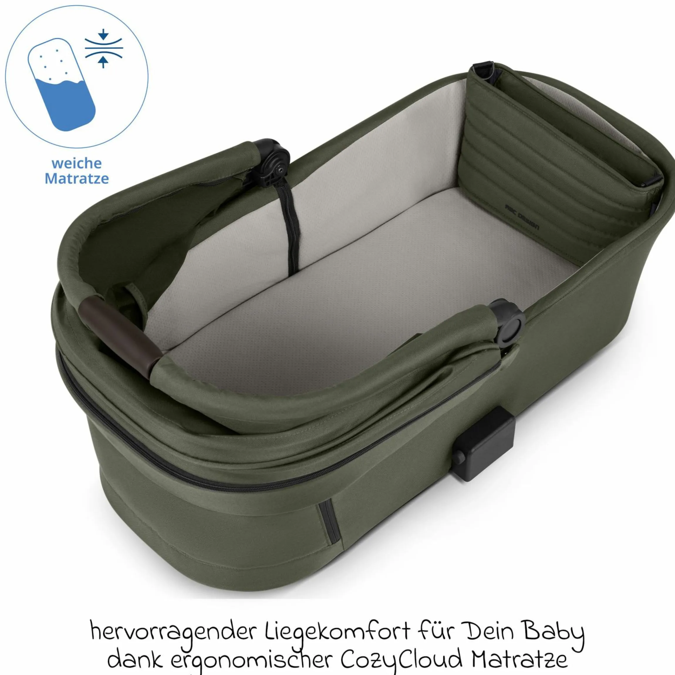 Kombi-Kinderwagen Samba 2 inkl. Babywanne & Sportsitz mit XXL-Zubehörpaket - Pure - Avocado - Kollektion 2025