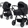 Kombi-Kinderwagen Saturn R Duoset inkl. Babywanne und Sportsitz (bis 25 kg belastbar) - Melange Black