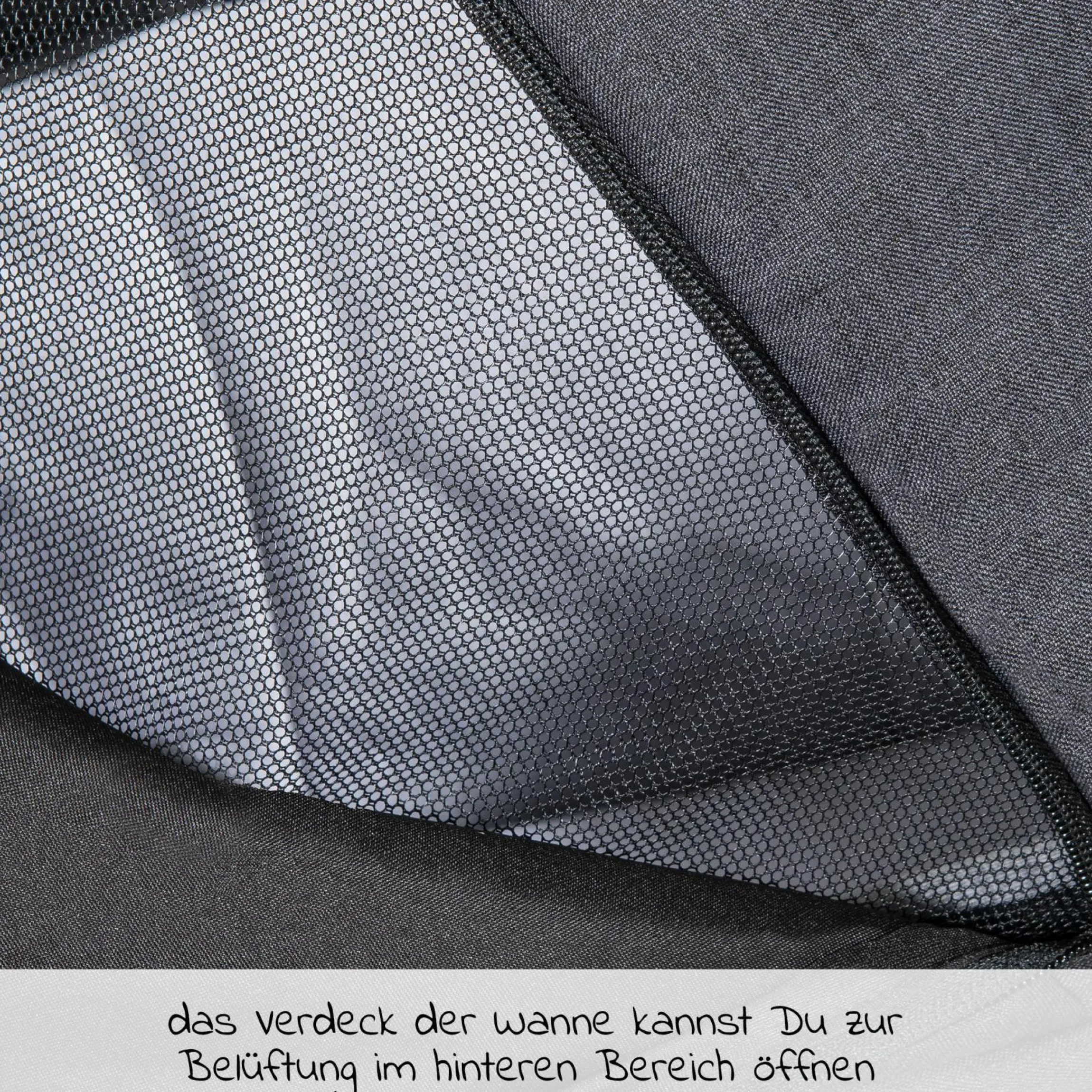 Kombi-Kinderwagen Saturn R Duoset inkl. Babywanne und Sportsitz (bis 25 kg belastbar) - Melange Black