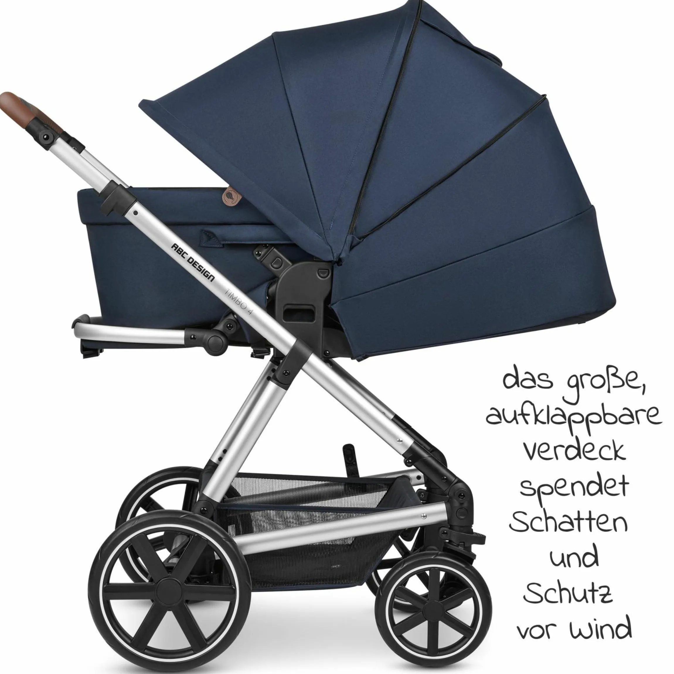 Kombi-Kinderwagen Timbo 4 - inkl. Babywanne & Sportsitz - Ocean