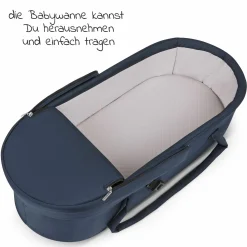 Kombi-Kinderwagen Timbo 4 - inkl. Babywanne & Sportsitz - Ocean