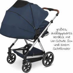 Kombi-Kinderwagen Timbo 4 - inkl. Babywanne & Sportsitz - Ocean