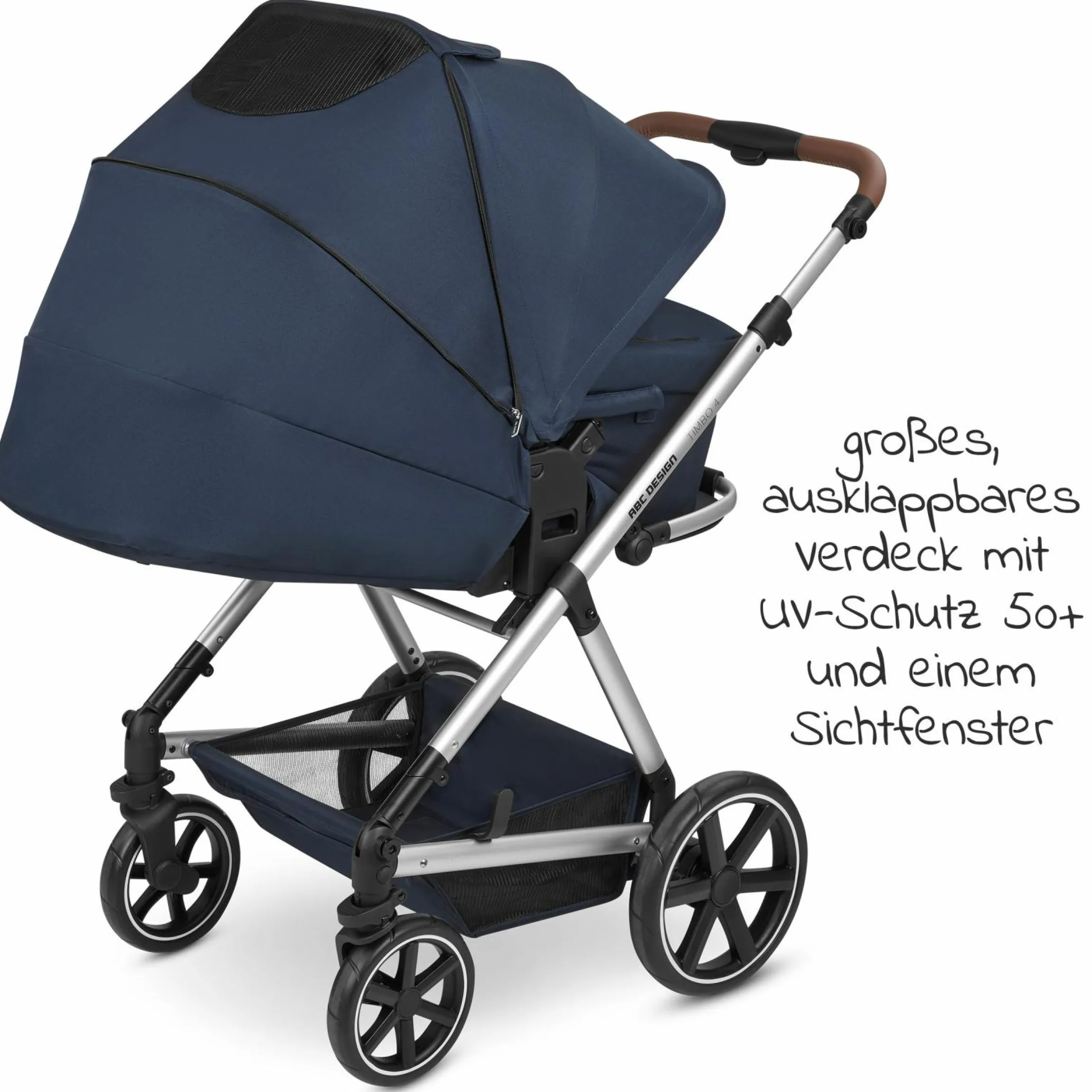 Kombi-Kinderwagen Timbo 4 - inkl. Babywanne & Sportsitz - Ocean