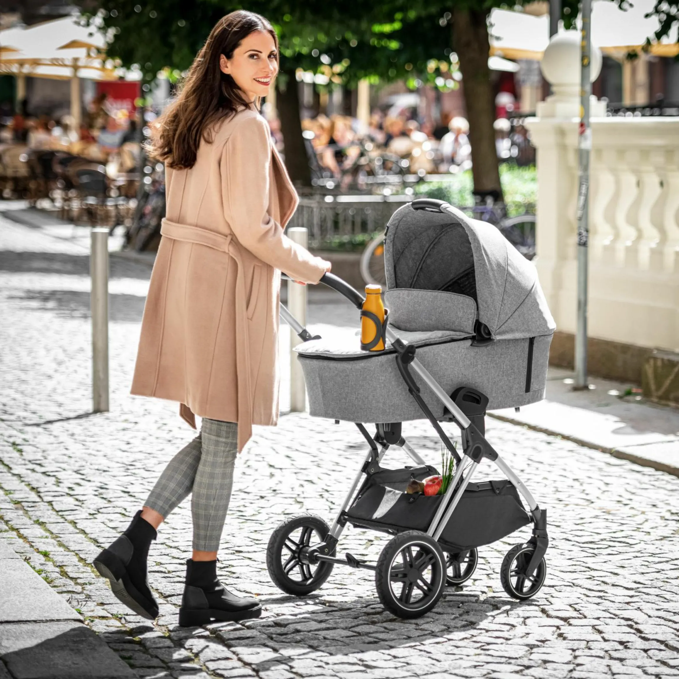 Kombi-Kinderwagen Vision X Duoset Silver (Sportwagen & Babywanne) - Melange Grey