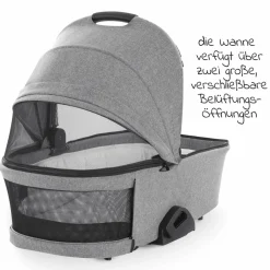 Kombi-Kinderwagen Vision X Duoset Silver (Sportwagen & Babywanne) - Melange Grey