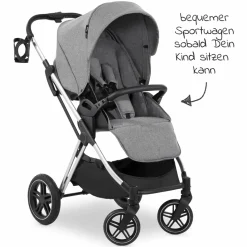 Kombi-Kinderwagen Vision X Duoset Silver (Sportwagen & Babywanne) - Melange Grey