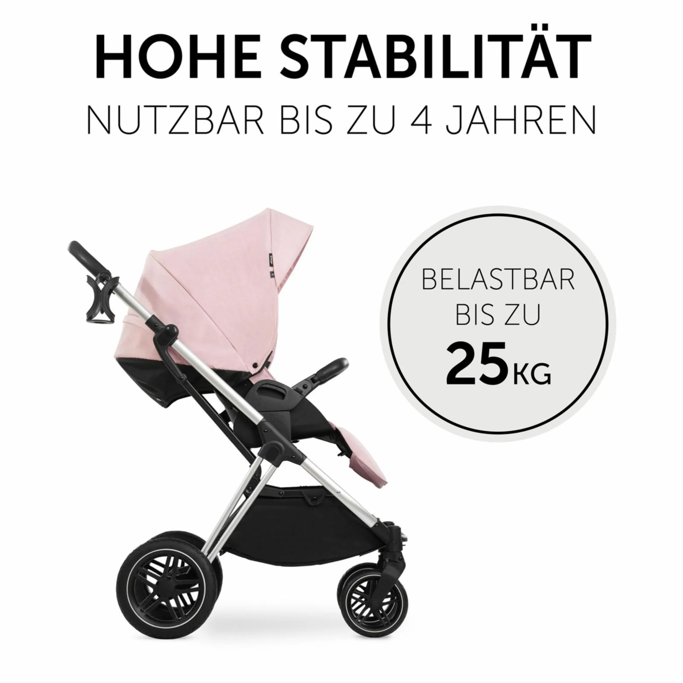 Kombi-Kinderwagen Vision X Duoset Silver (Sportwagen & Babywanne) inkl. XXL Zubehörpaket - Melange Rose