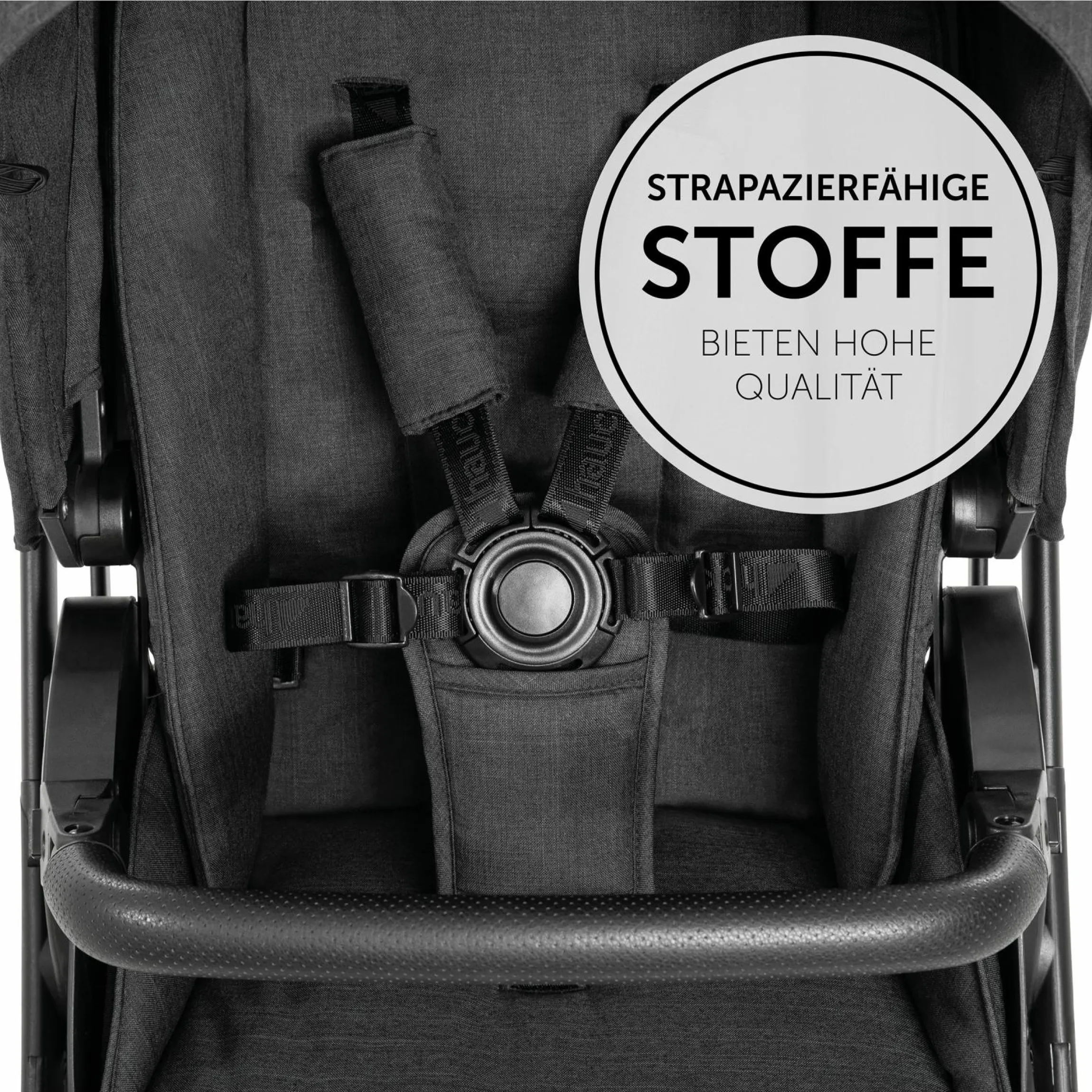 Kombi-Kinderwagen Vision X Duoset Black (Sportwagen & Babywanne) inkl. XXL Zubehörpaket - Melange Black