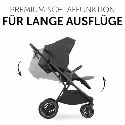 Kombi-Kinderwagen Vision X Duoset Black (Sportwagen & Babywanne) inkl. XXL Zubehörpaket - Melange Black