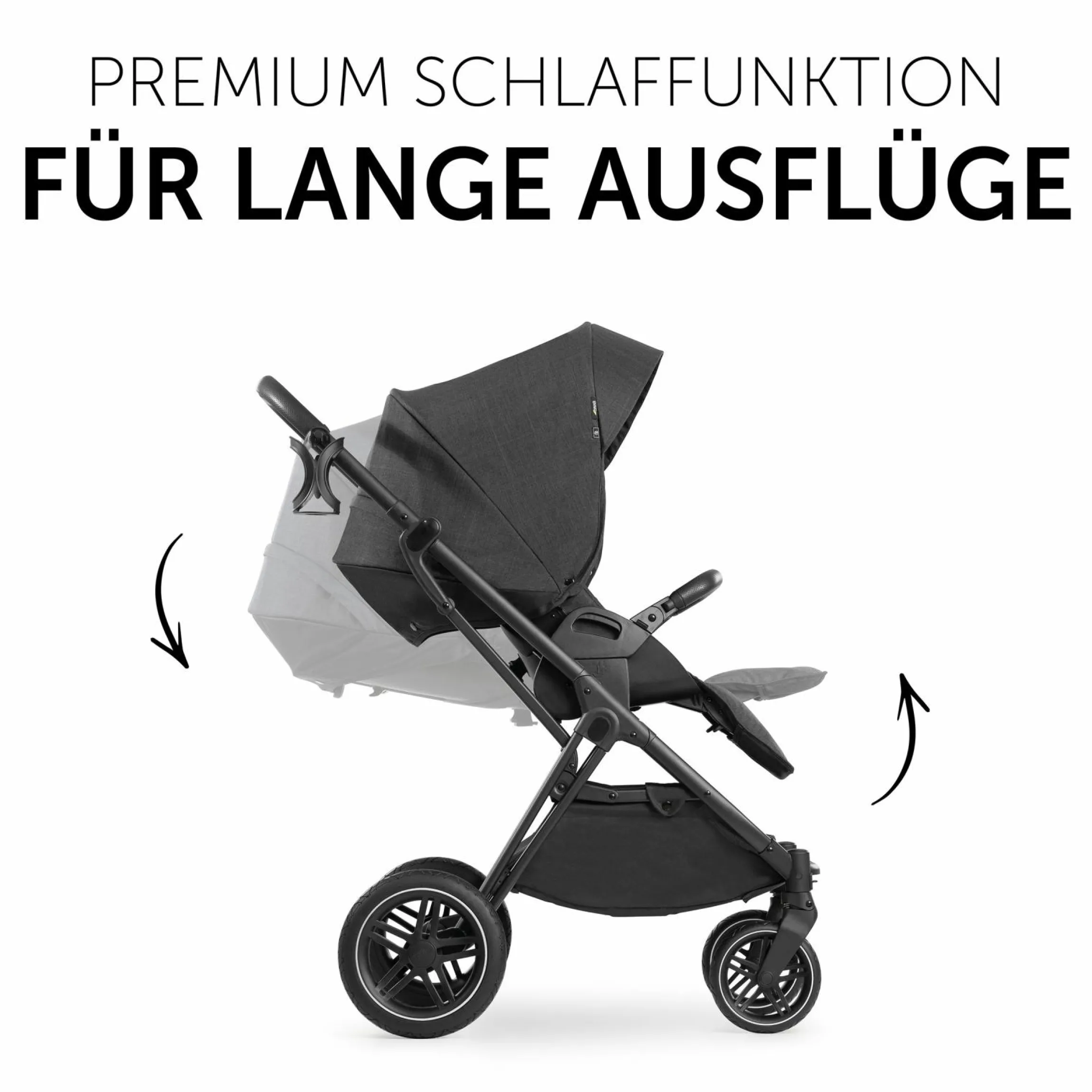 Kombi-Kinderwagen Vision X Duoset Black (Sportwagen & Babywanne) inkl. XXL Zubehörpaket - Melange Black