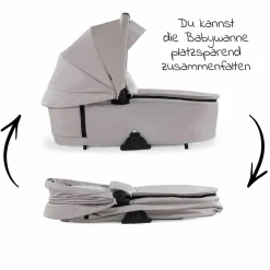 Kombi-Kinderwagen Walk N Care Set inkl. Babywanne, Sportsitz, Beindecke und Getränkehalter (bis 22kg belastbar) - Beige