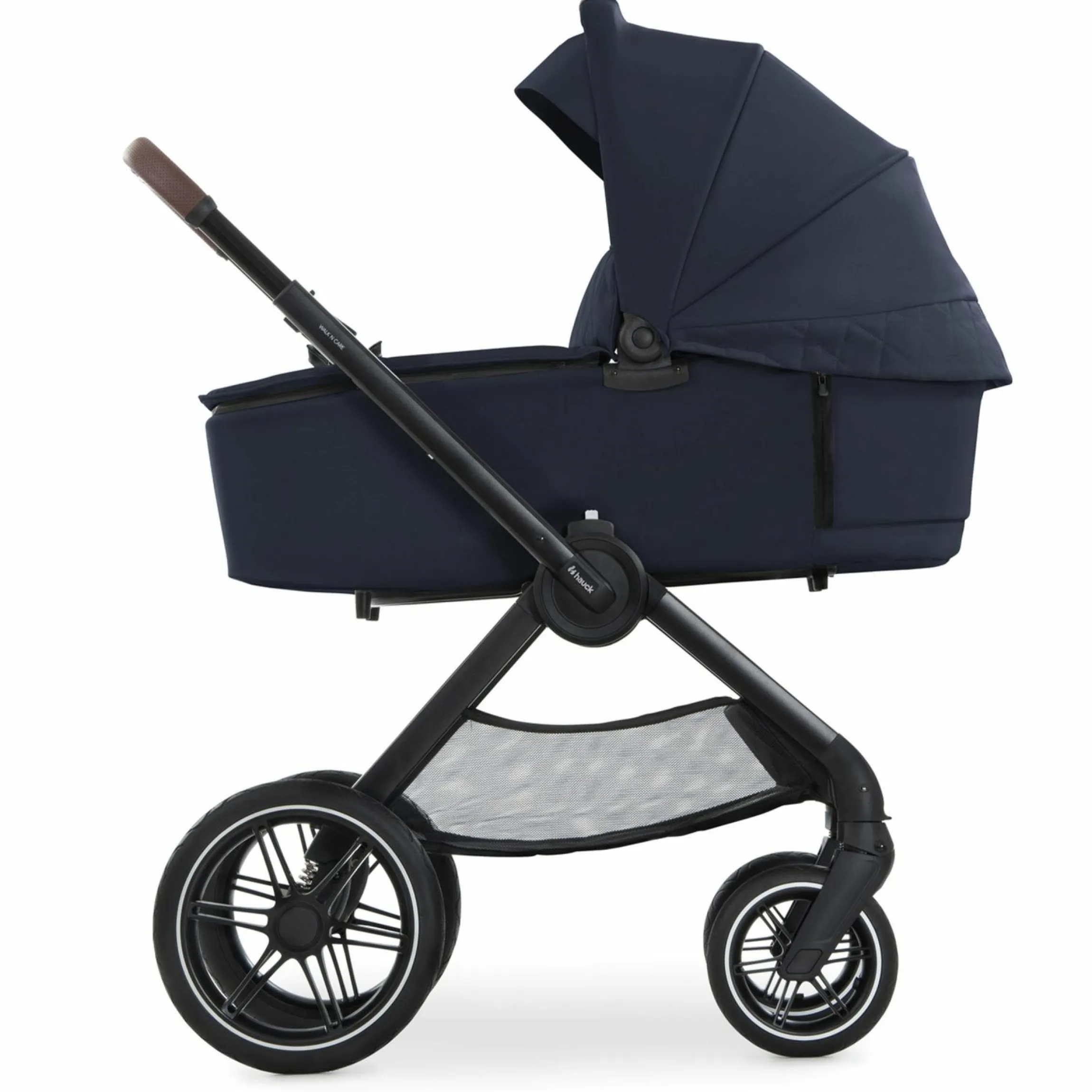 Kombi-Kinderwagen Walk N Care Set inkl. Babywanne, Sportsitz, Beindecke und Getränkehalter (bis 22kg belastbar) - Dark Blue