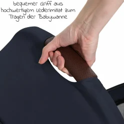 Kombi-Kinderwagen Walk N Care Set inkl. Babywanne, Sportsitz, Beindecke und Getränkehalter (bis 22kg belastbar) - Dark Blue