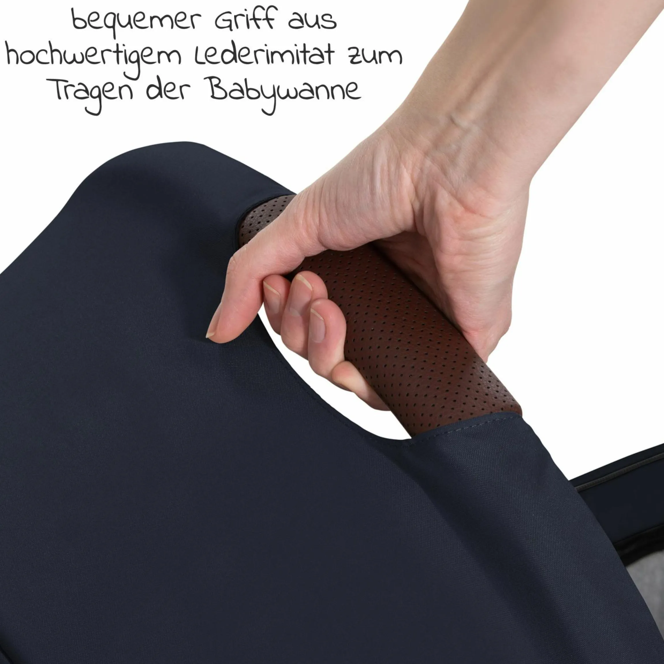 Kombi-Kinderwagen Walk N Care Set inkl. Babywanne, Sportsitz, Beindecke und Getränkehalter (bis 22kg belastbar) - Dark Blue