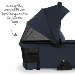 Kombi-Kinderwagen Walk N Care Set inkl. Babywanne, Sportsitz, Beindecke und XXL Zubehörpaket - Dark Navy Blue