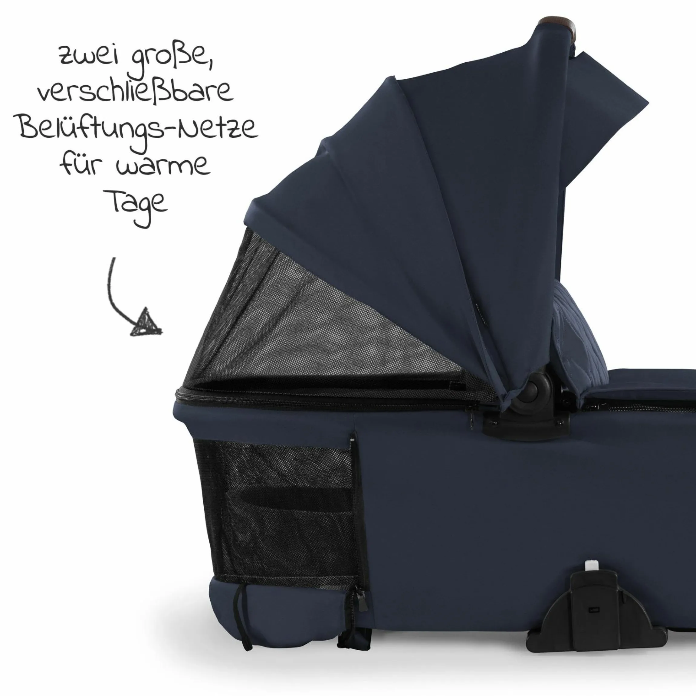 Kombi-Kinderwagen Walk N Care Set inkl. Babywanne, Sportsitz, Beindecke und XXL Zubehörpaket - Dark Navy Blue