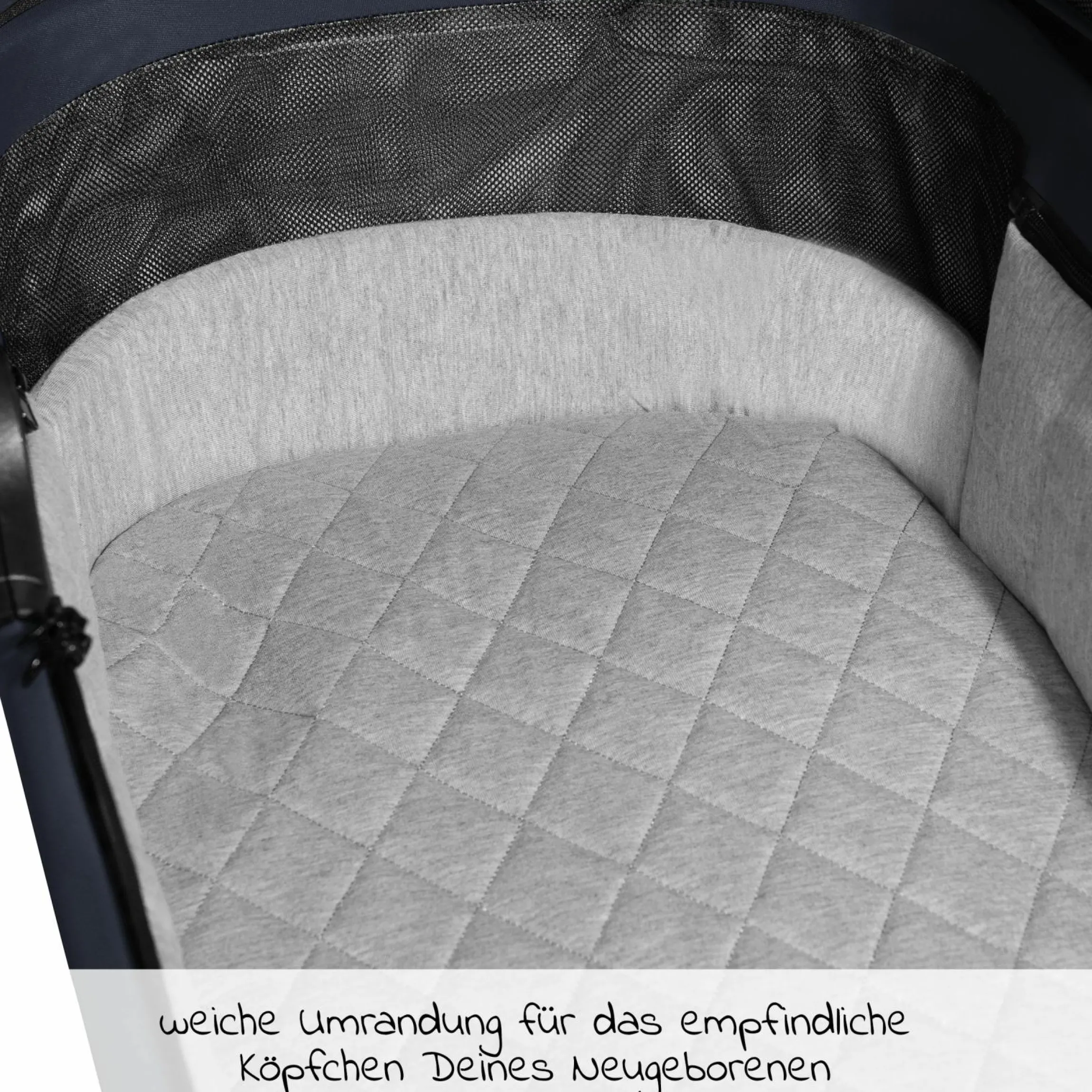 Kombi-Kinderwagen Walk N Care Set inkl. Babywanne, Sportsitz, Beindecke und XXL Zubehörpaket - Dark Navy Blue