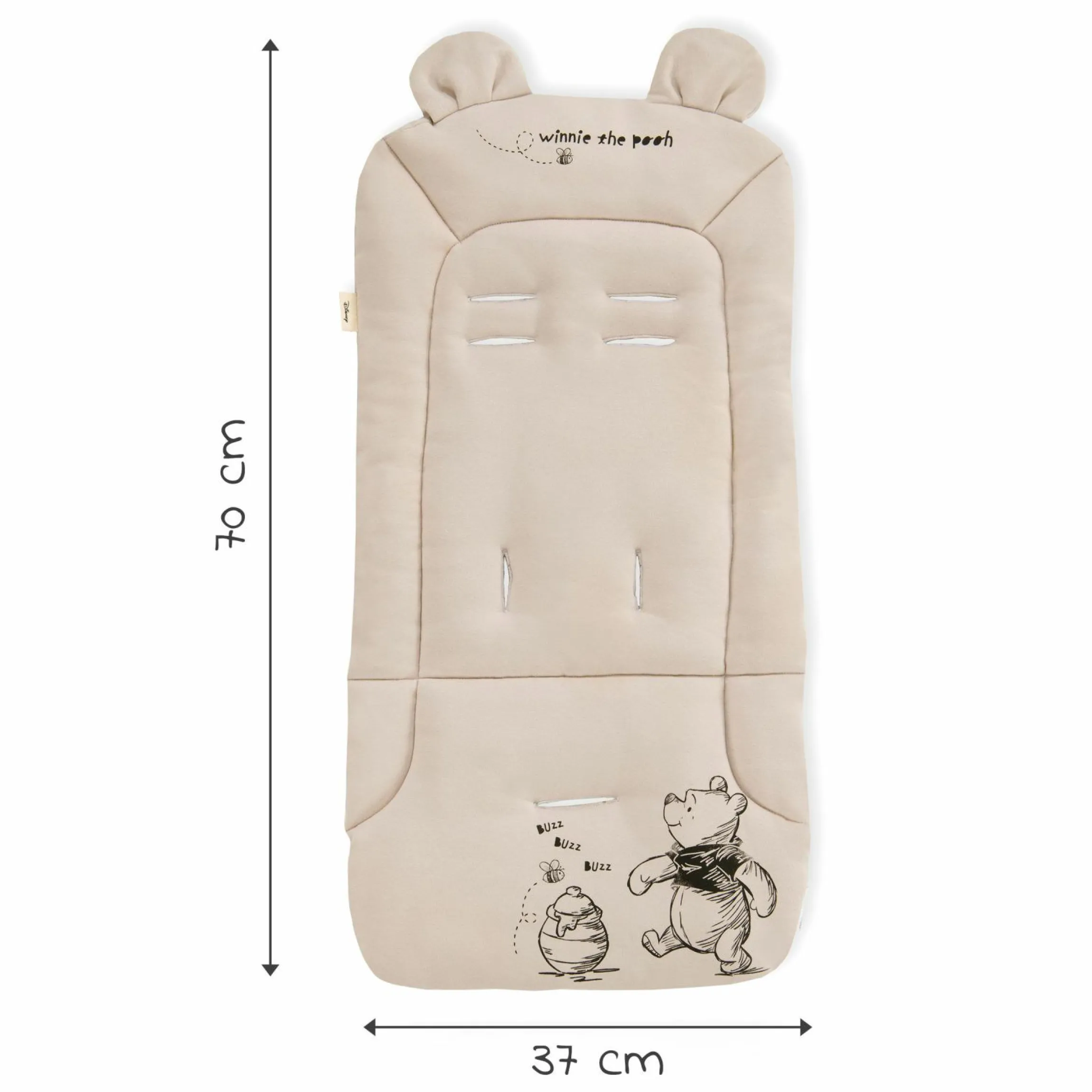 Komfort Sitzauflage für Buggy und Kinderwagen - Disney - Winnie the Pooh Beige