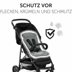 Komfort Sitzauflage für Buggy und Kinderwagen - Charcoal