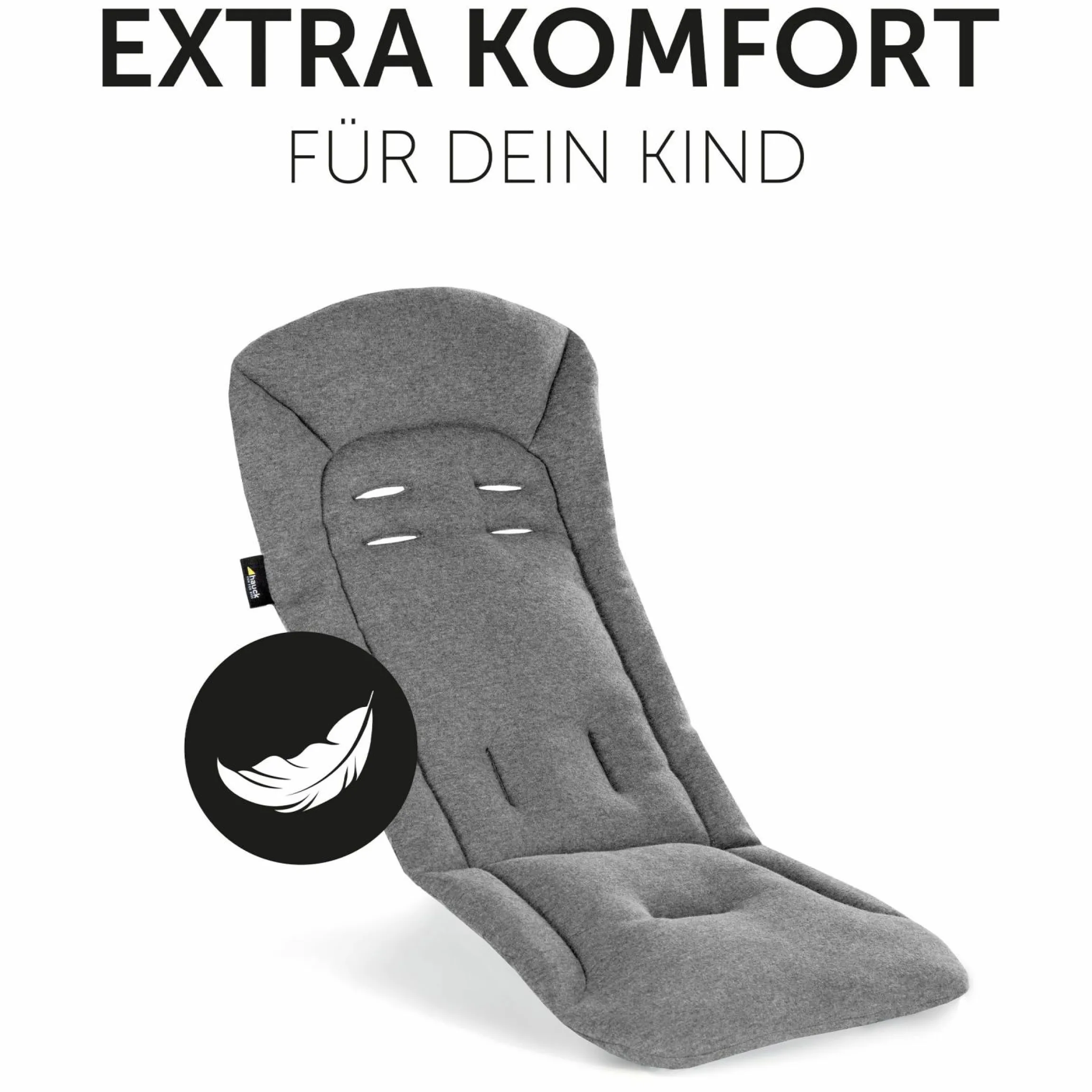 Komfort Sitzauflage für Buggy und Kinderwagen - Charcoal