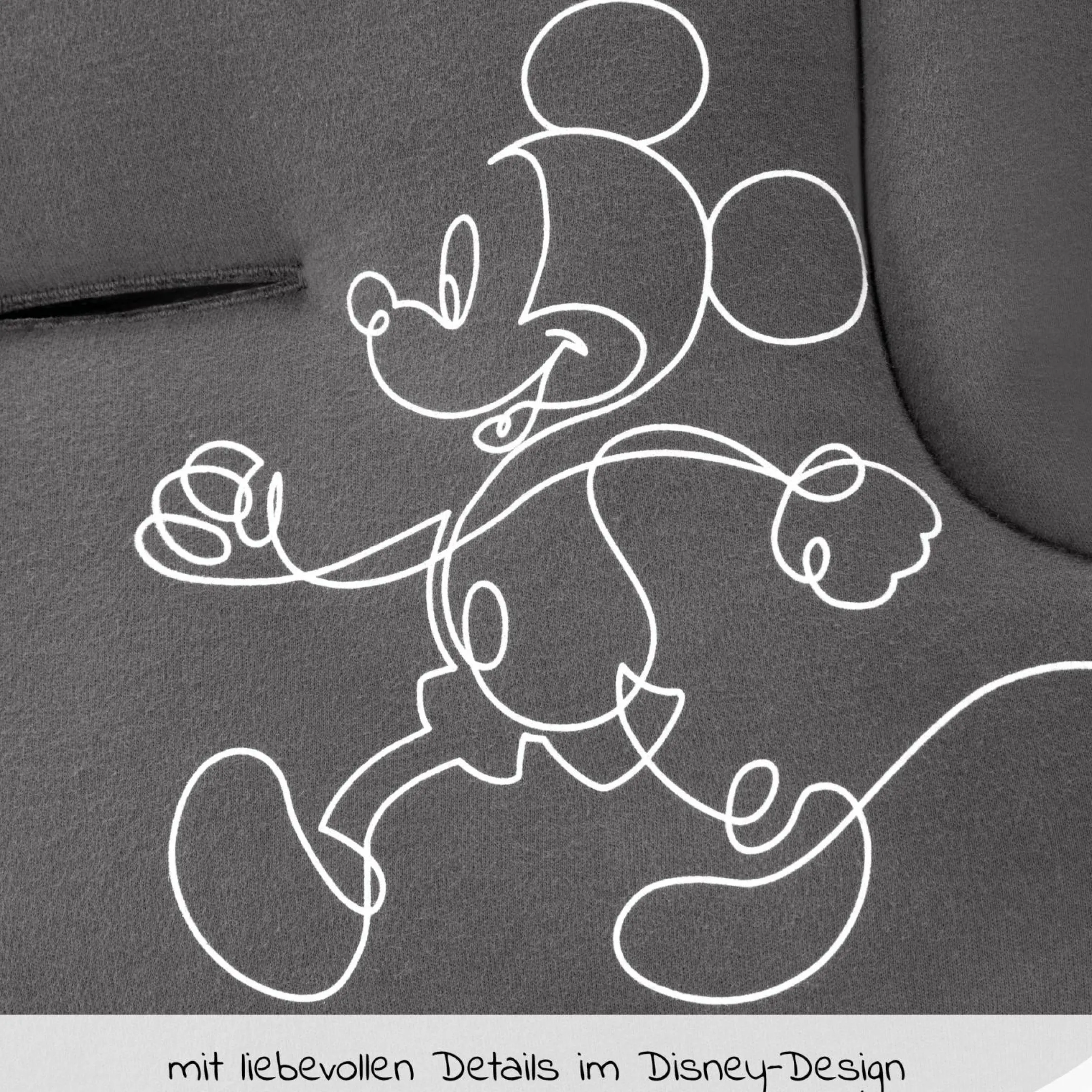 Komfort Sitzauflage für Buggy und Kinderwagen - Disney - Mickey Mouse Black