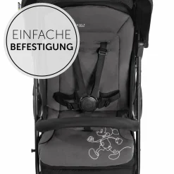 Komfort Sitzauflage für Buggy und Kinderwagen - Disney - Mickey Mouse Black