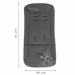 Komfort Sitzauflage für Buggy und Kinderwagen - Disney - Mickey Mouse Black