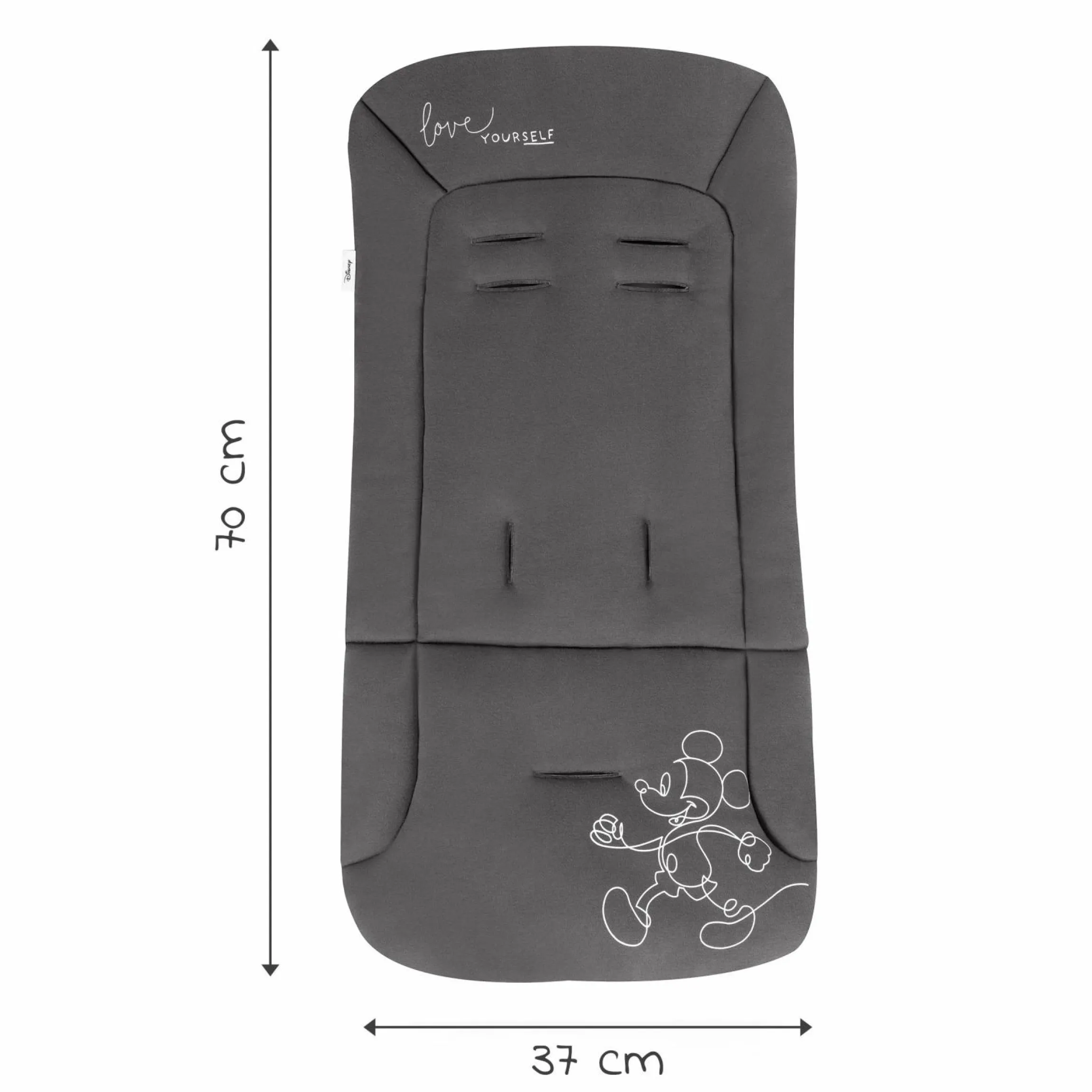 Komfort Sitzauflage für Buggy und Kinderwagen - Disney - Mickey Mouse Black