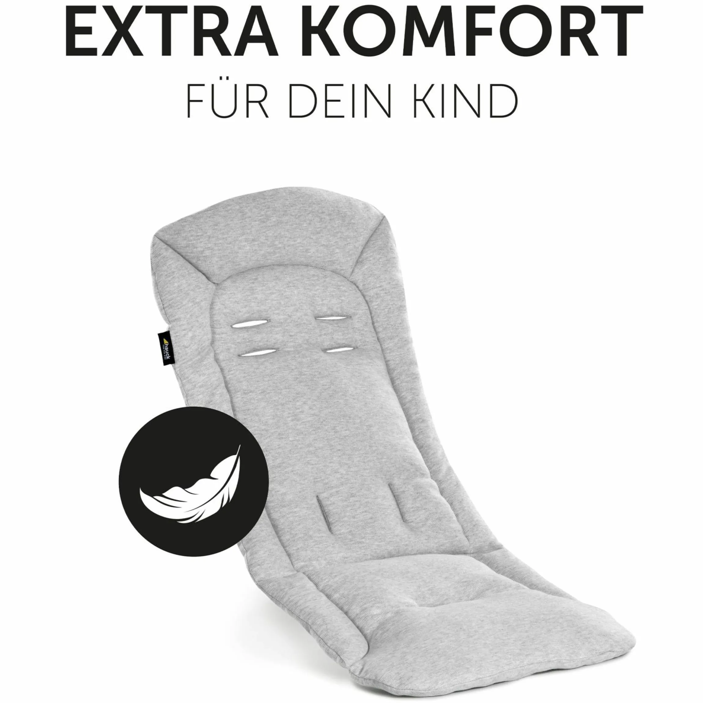 Komfort Sitzauflage für Buggy und Kinderwagen - Light Grey