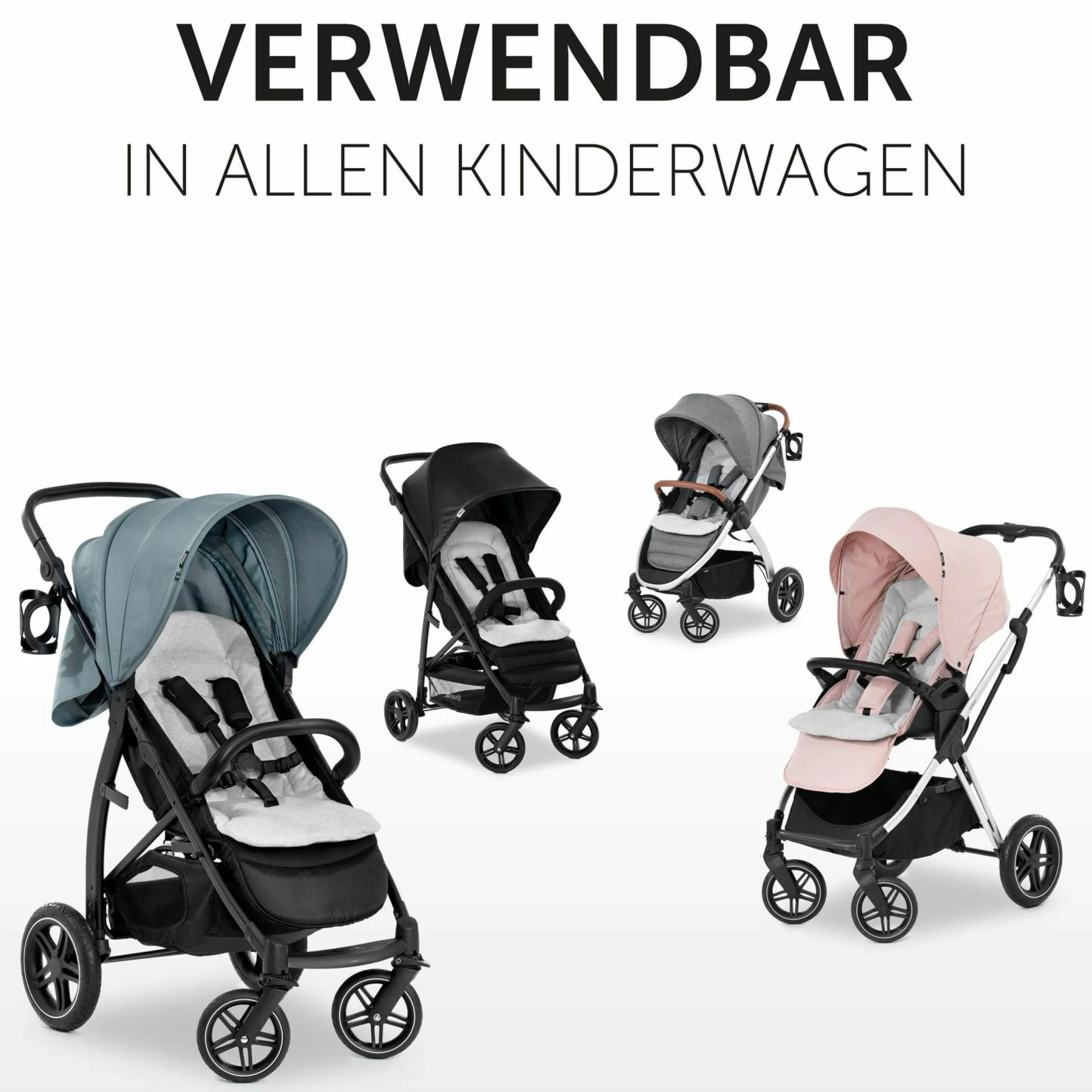 Komfort Sitzauflage für Buggy und Kinderwagen - Light Grey