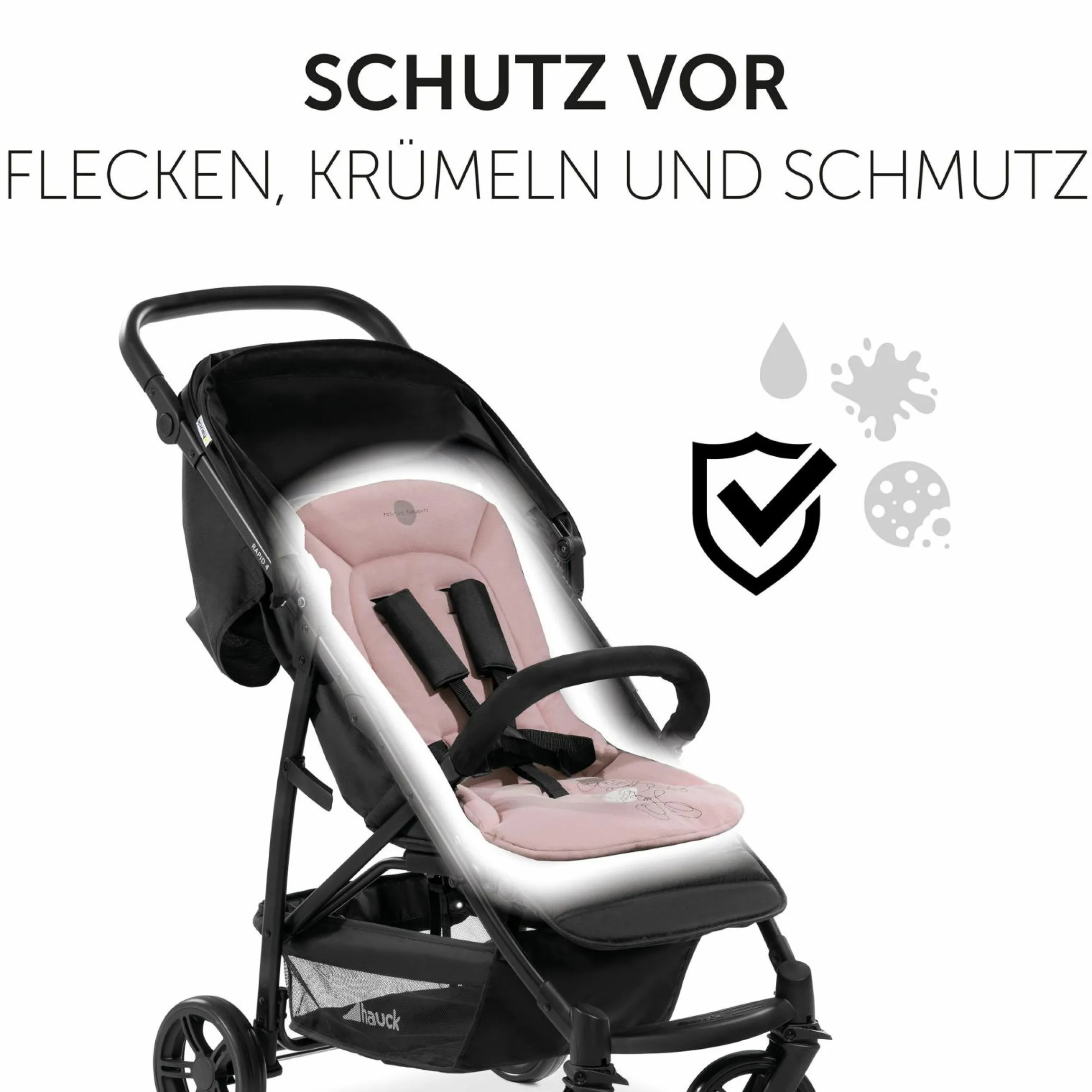 Komfort Sitzauflage für Buggy und Kinderwagen - Disney - Minnie Mouse Rose