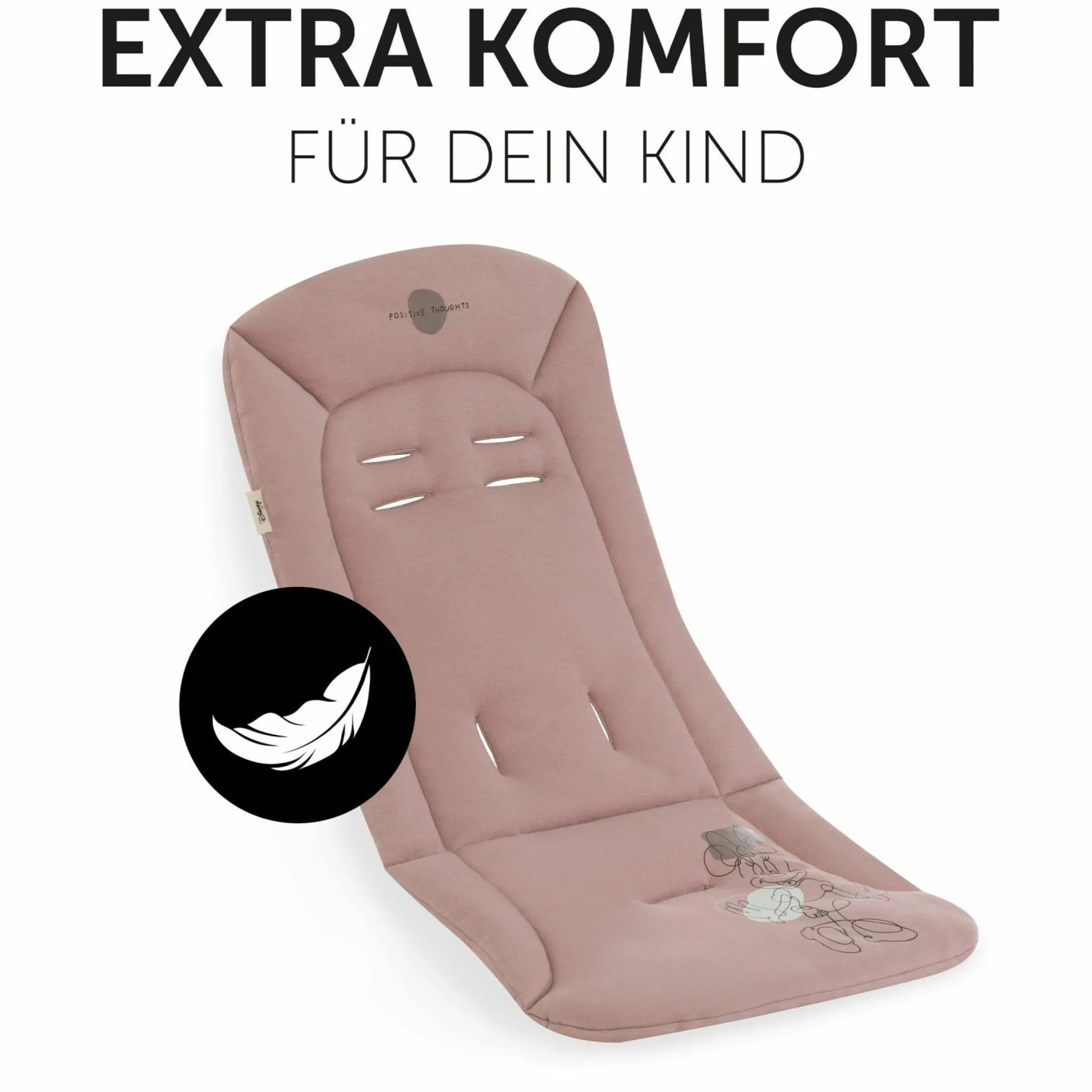 Komfort Sitzauflage für Buggy und Kinderwagen - Disney - Minnie Mouse Rose