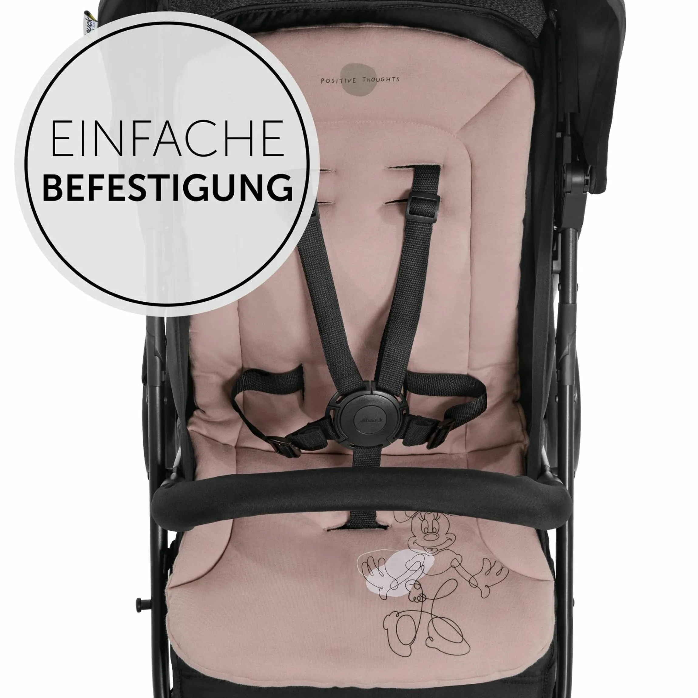 Komfort Sitzauflage für Buggy und Kinderwagen - Disney - Minnie Mouse Rose