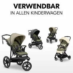 Komfort Sitzauflage für Buggy und Kinderwagen - Olive