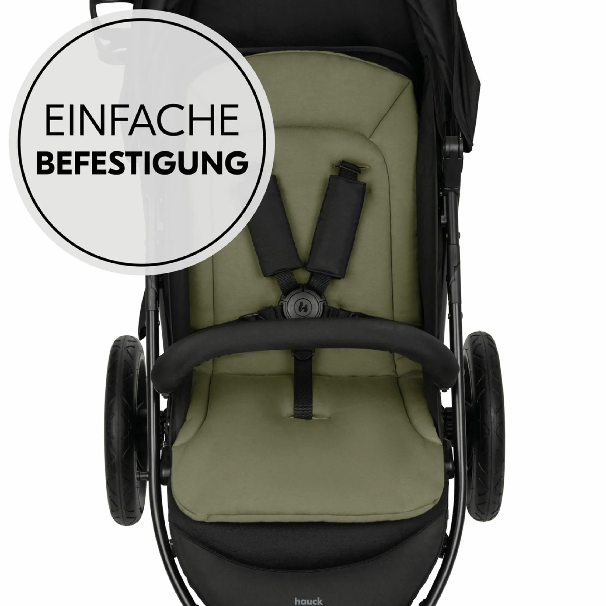 Komfort Sitzauflage für Buggy und Kinderwagen - Olive