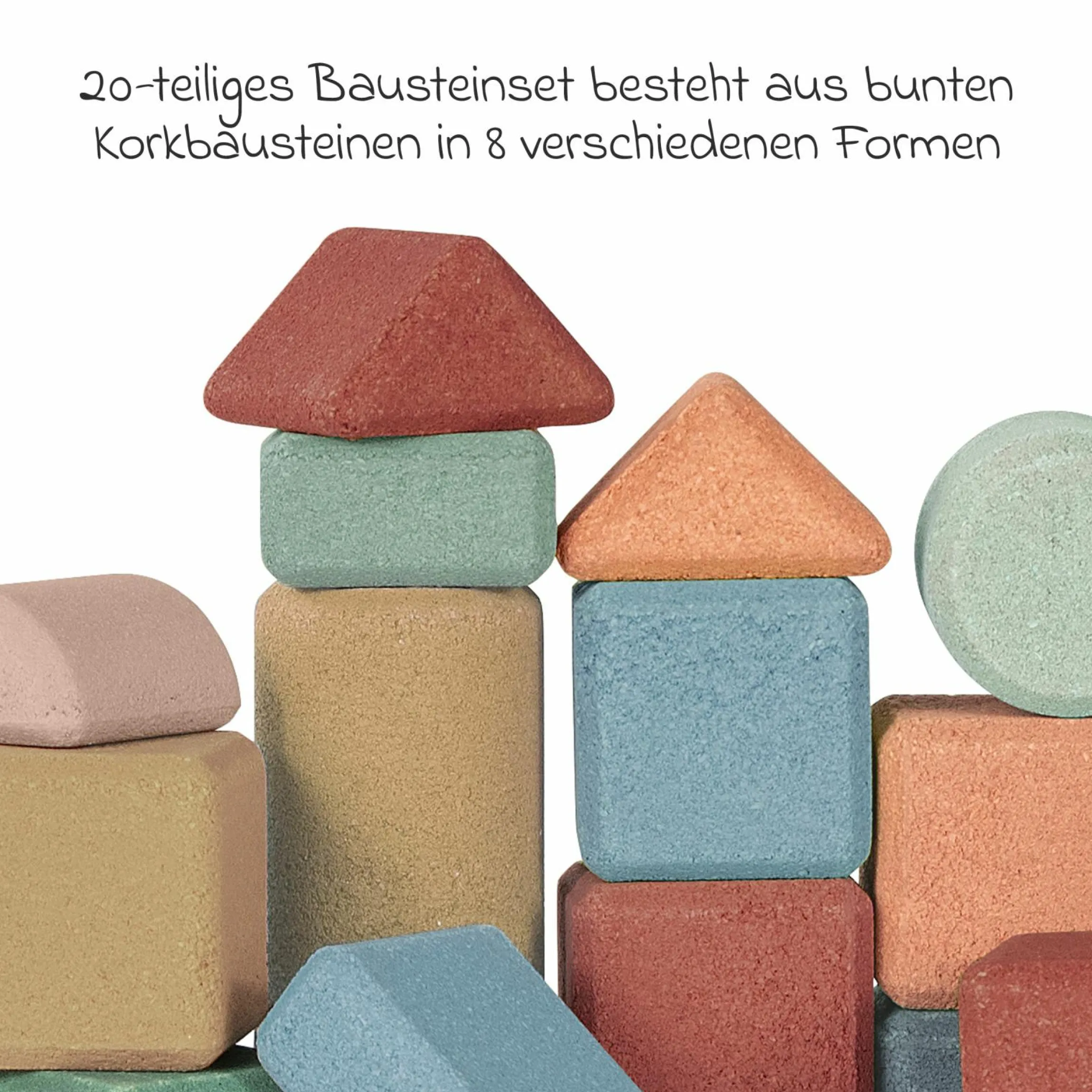 Kork-Bausteine Small Architects - 20 Stück
