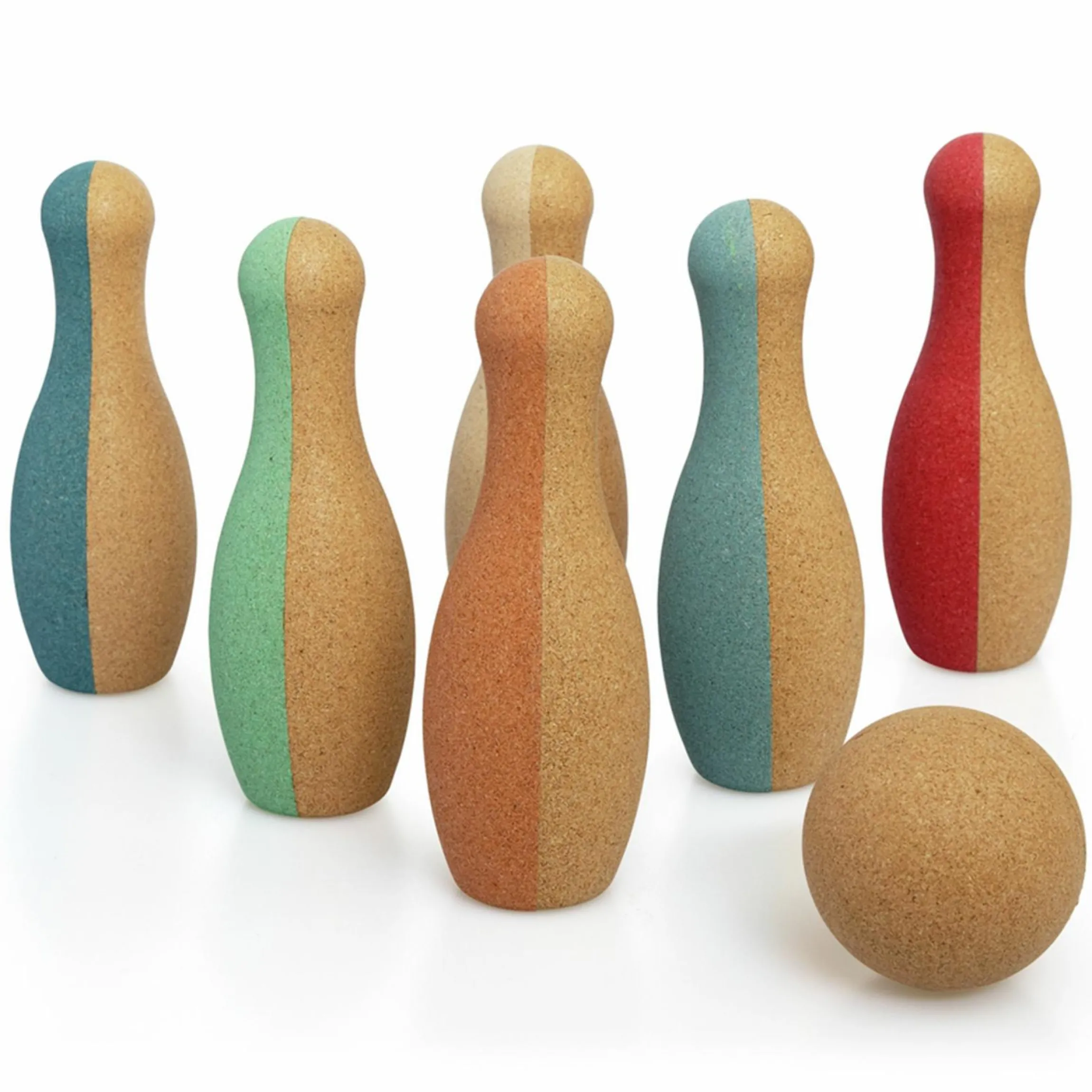 Kork-Bowling-Set Little Skittles - 7 Teile