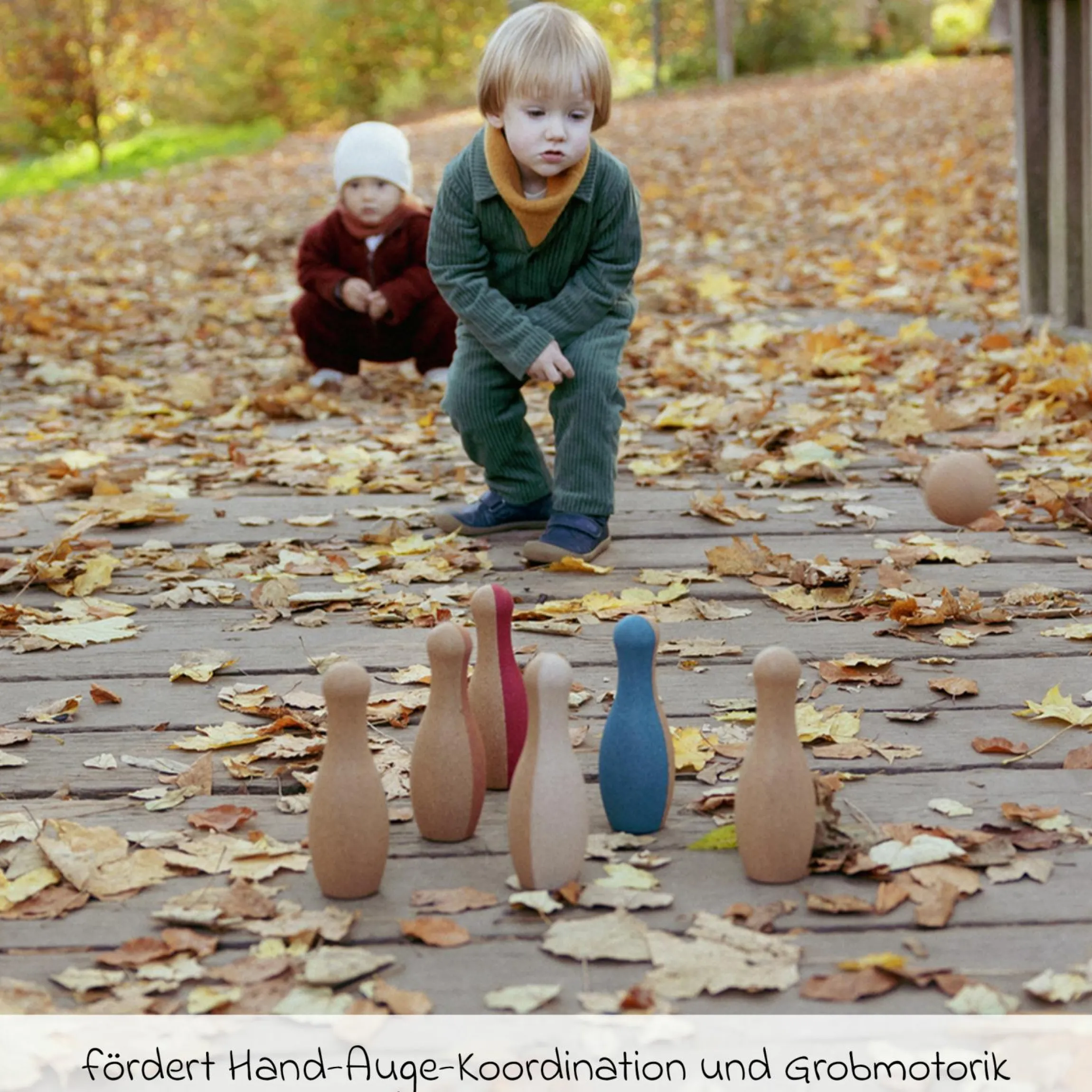 Kork-Bowling-Set Little Skittles - 7 Teile